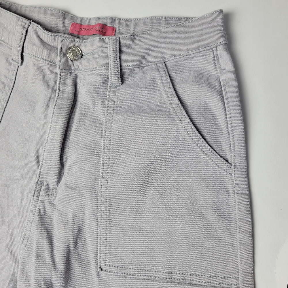 Signature 8 | Womens Wide Leg Crop Denim Pants - Picture 4 of 12